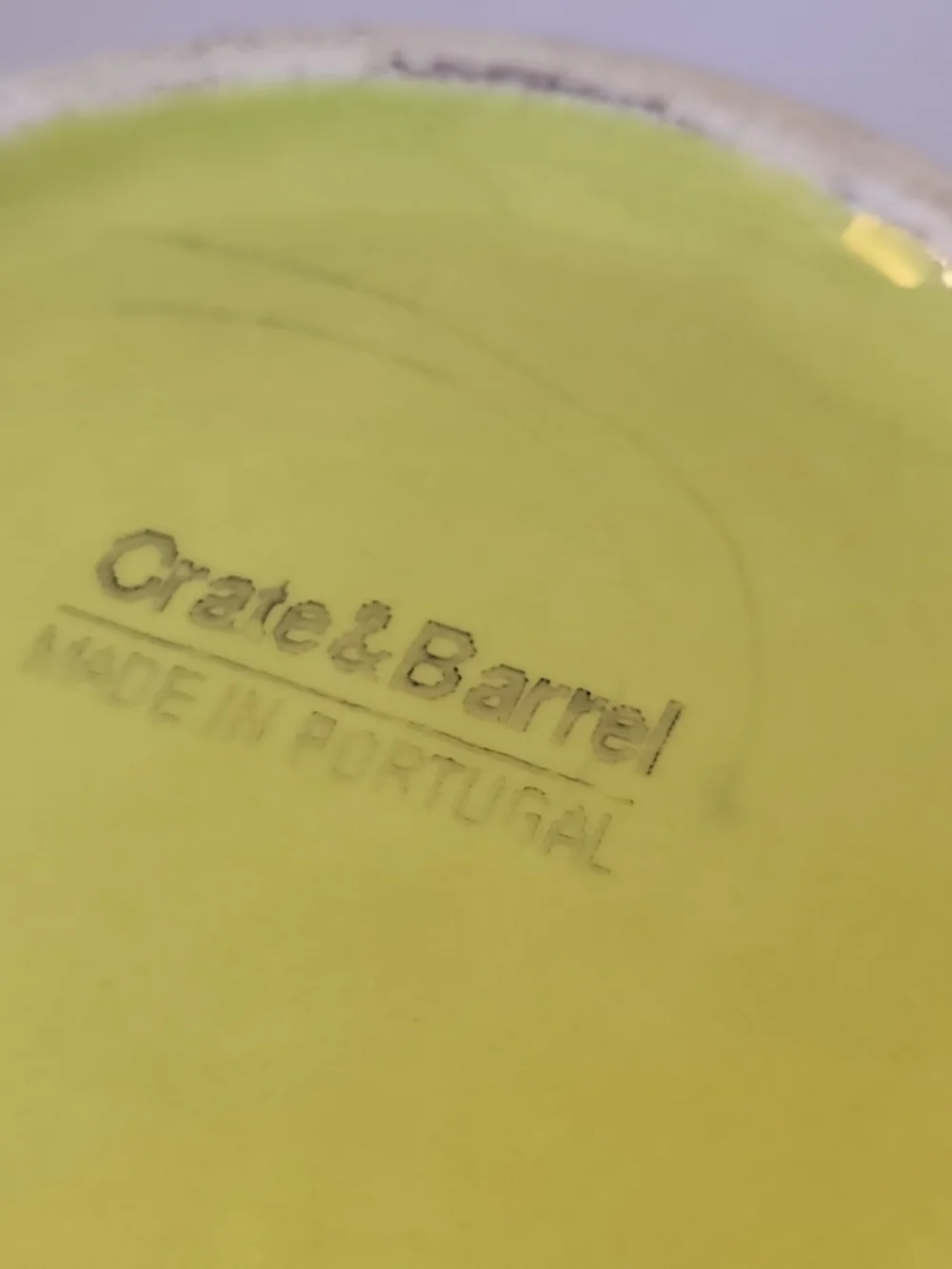 Crate&Barrel Lime Green Ceramic Mixing Bowl Medium 6